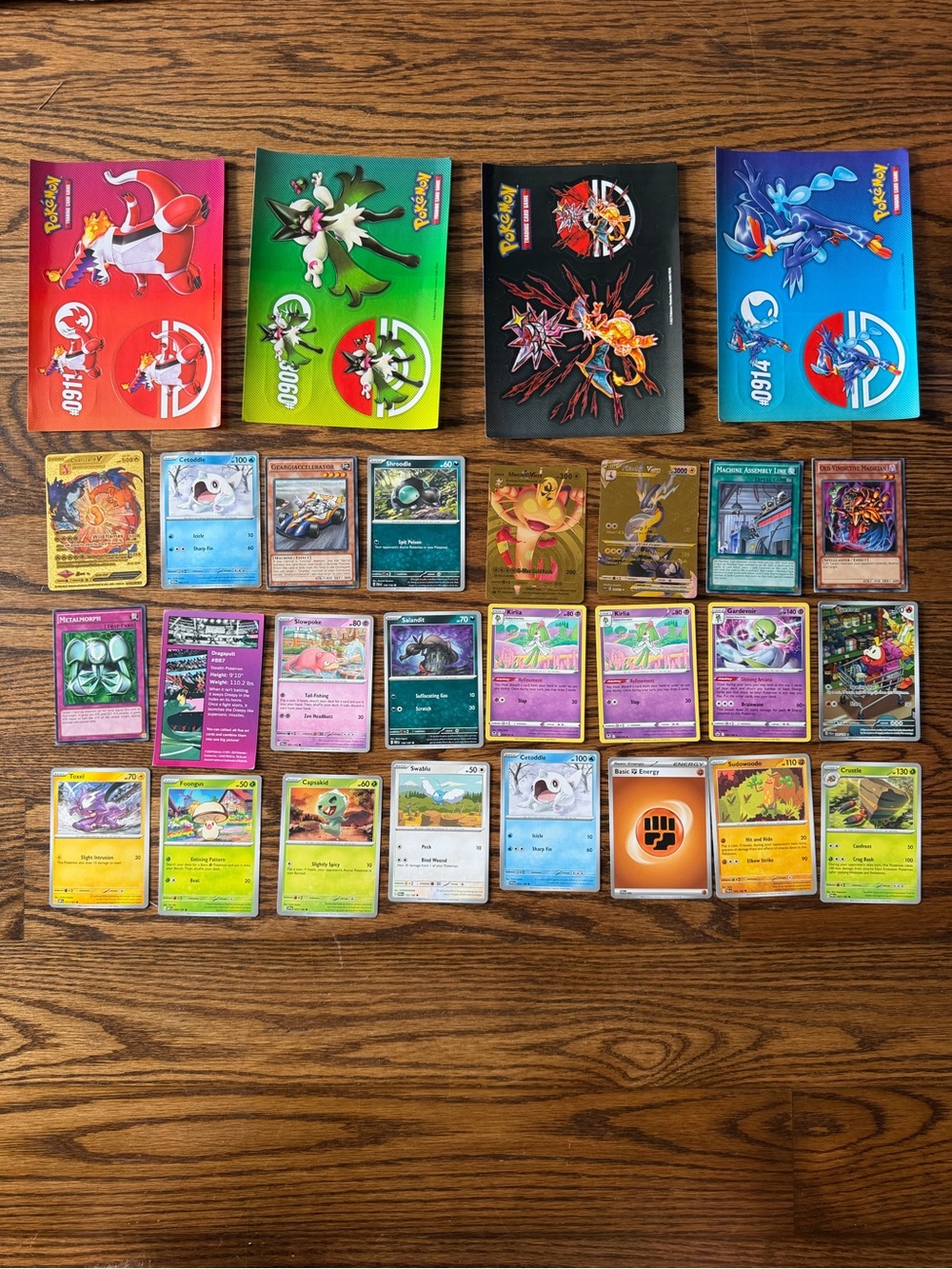 Pokemon Card Lot Gold Cards EX Holos Tins Accessories + Bonus Yu-Gi-Oh
